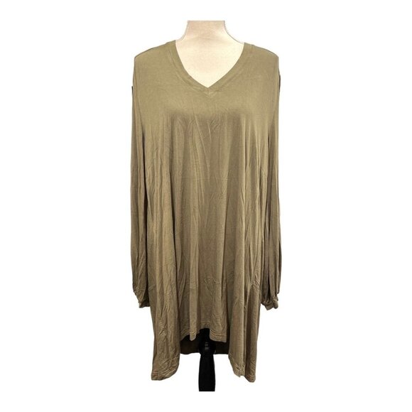 Melissa McCarthy Seven7 Olive Tunic Top - Picture 1 of 8